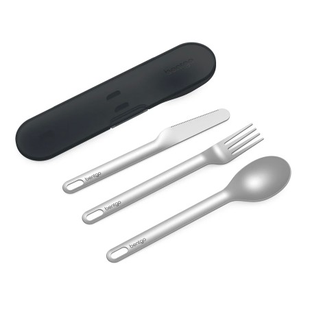Cubiertos para viaje Inox Negro - BGSSUT-CB