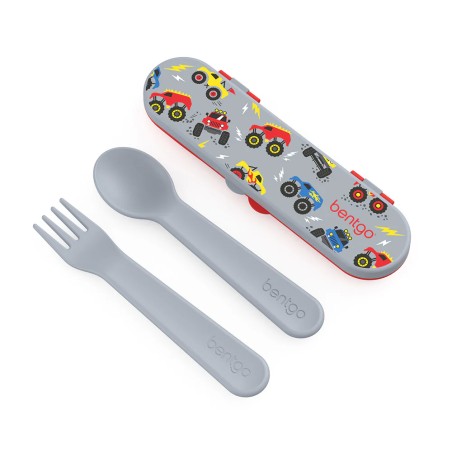 Cubiertos para viaje Print Camiones - BGKDUTPL-TKS