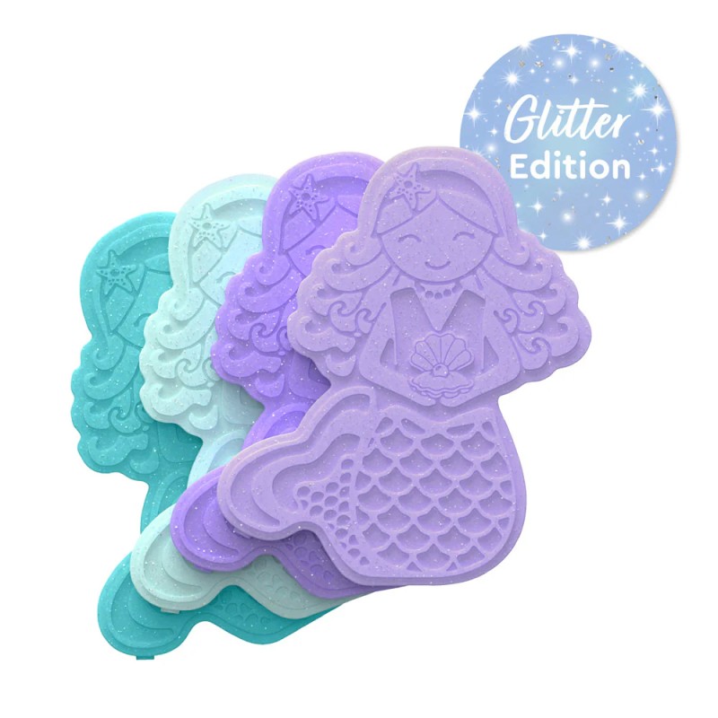 Hielo reutilizable Glitter de Sirena (Pack de 4) - BGICE-MMD