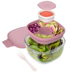Recipiente de Vidrio Rosa - BGLASSAL-R