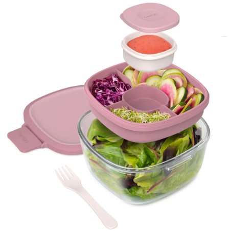 Recipiente de Vidrio Rosa - BGLASSAL-R